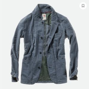 RELWEN
Sandtrap Blazer
 in Navy Seersucker Check size Large